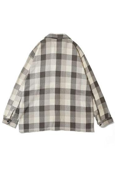 BOWWOW 25AW DAMAGED AND STAINED FLANNEL SHIRT