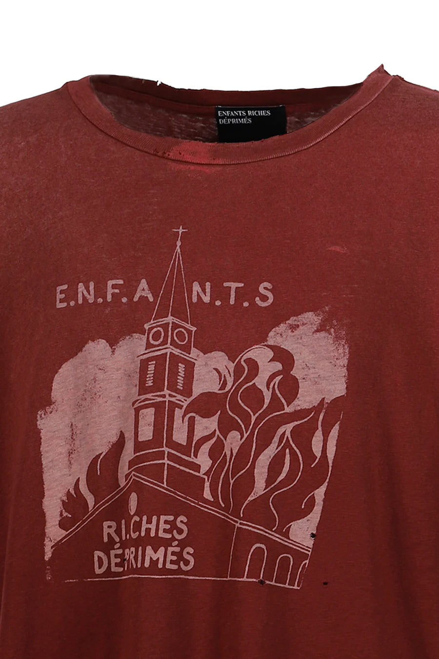 ENFANTS RICHES DÉPRIMÉS / BURNING CHURCH T-SHIRT