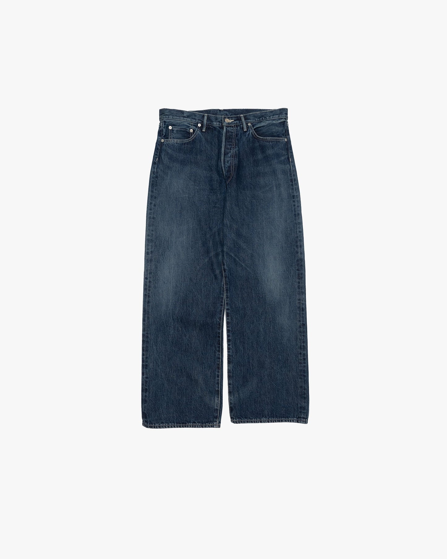 Graphpaper / Selvage Denim Five Pocket Wide Straight Pants -DARK FADE-