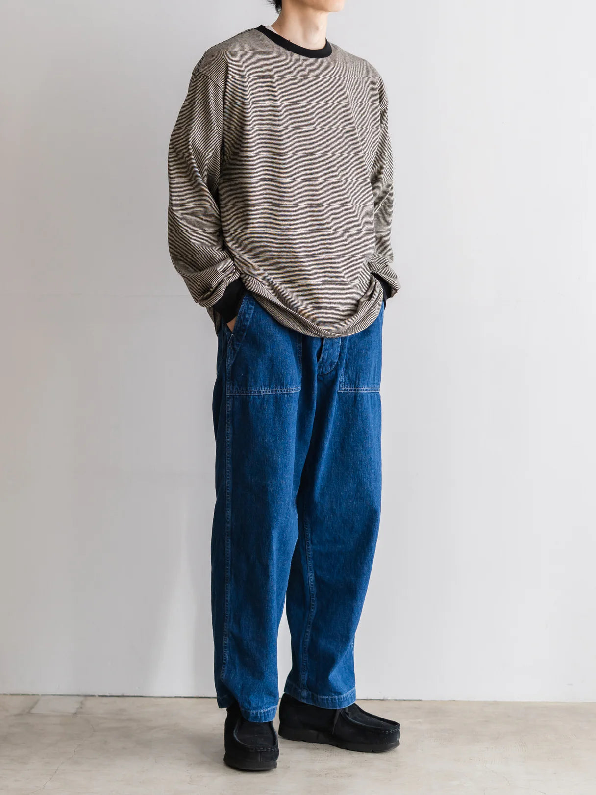 INTERIM 25SS COTTON HEMP BORDER L/S TEE
