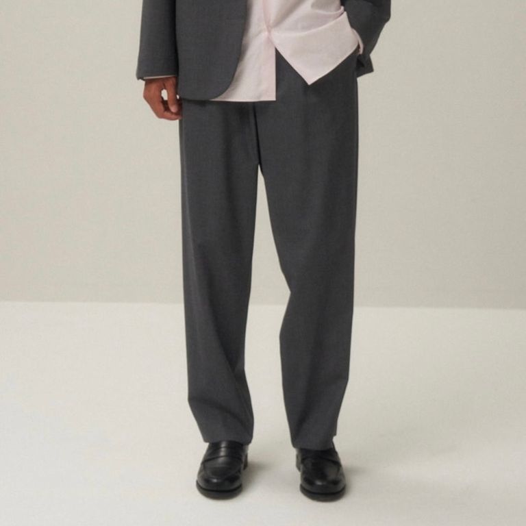 ATON 25AW Wool Tropical Loose Fit Pants