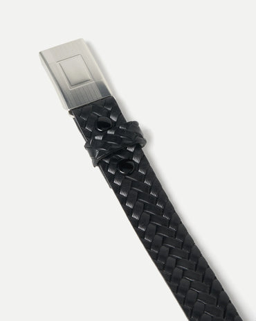 T.T / BASKETWEAVE PATTERN BELT