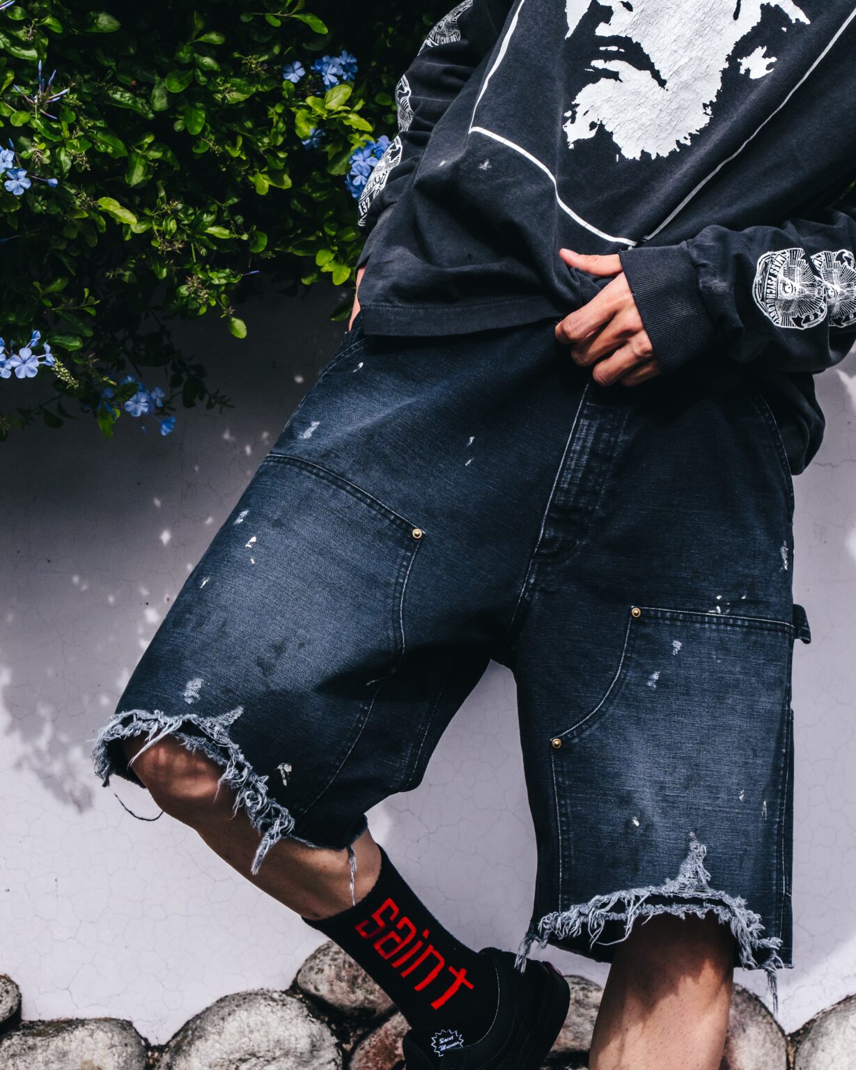 SAINT Mxxxxxx 25SS DOUBLE KNEE SHORTS