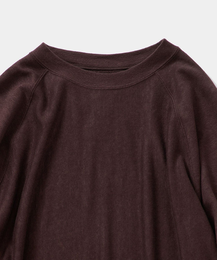 BATONER 25SS BELGIAN LINEN URAKE CREW NECK L/S