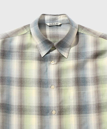 AURALEE 25AW SUPER LIGHT WOOL CHECK SHIRT