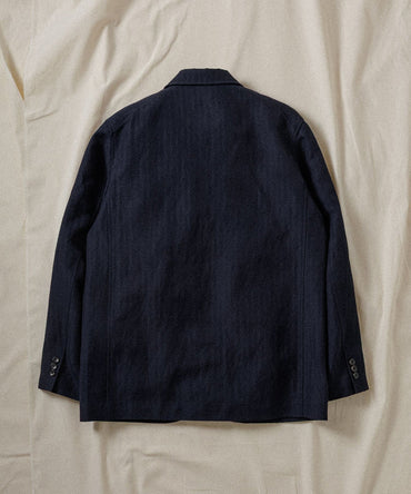 WILD LIFE TAILOR / WOOL LINEN HERRINGBONE BLAZER