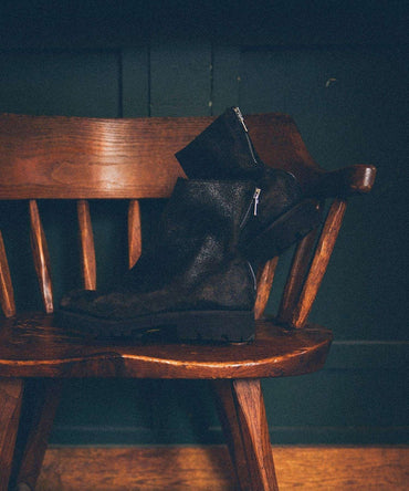 GUIDI for BIOTOP / Back Zip Boots | 796V_RU HORSE COATED BLKT