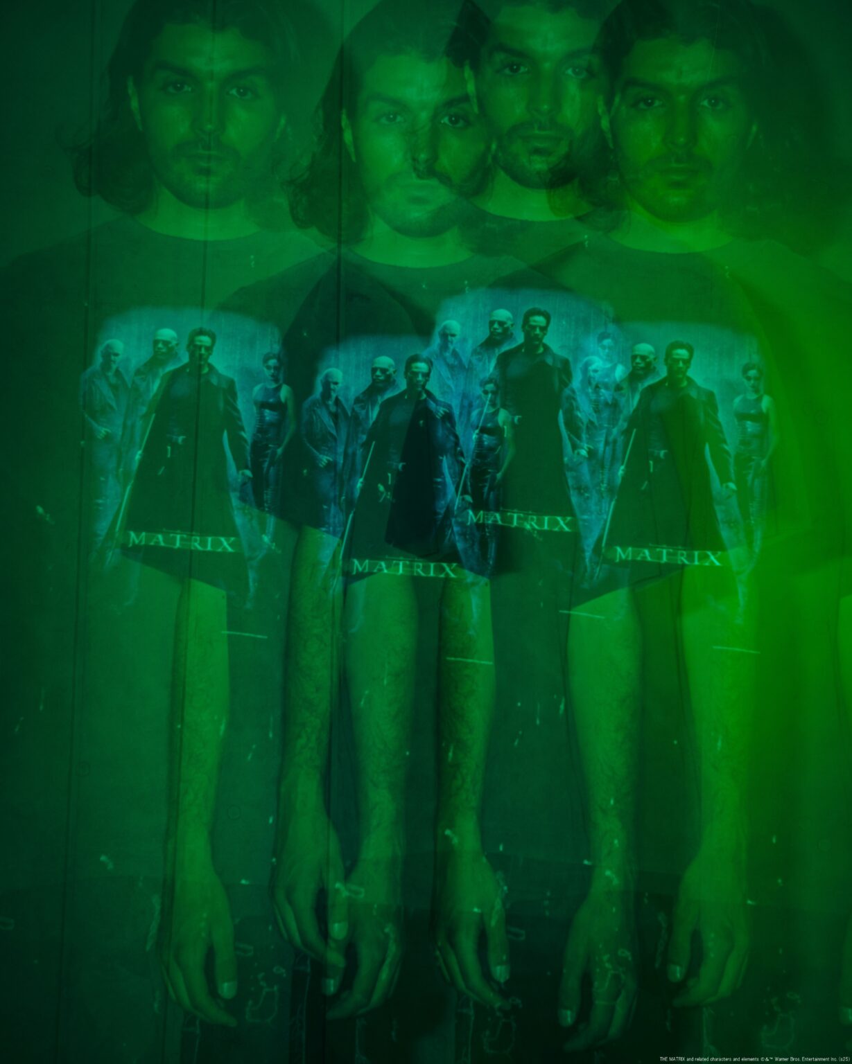 SAINT Mxxxxxx x THE MATRIX / MTRX_SS TEE_THE MATRIX GREEN LOGO