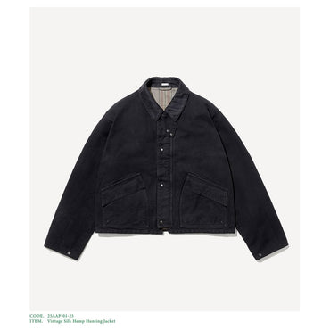 A.PRESSE 25AW Vintage Silk Hemp Hunting Jacket