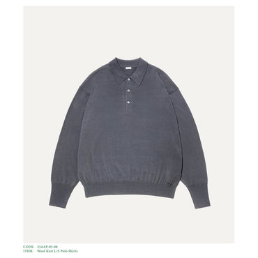 A.PRESSE 25AW Wool Knit L/S Polo Shirts