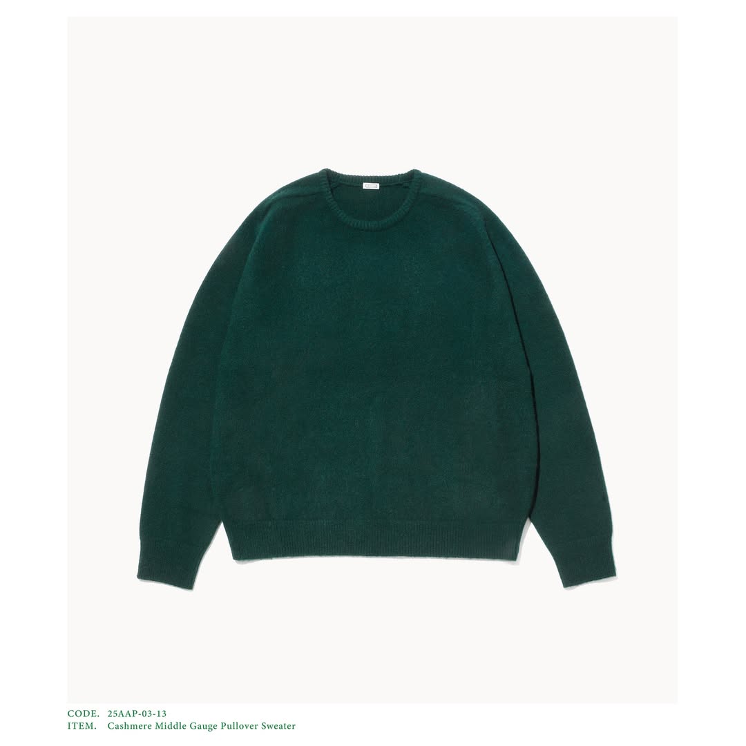A.PRESSE 25AW Cashmere Middle Gauge Pullover Sweater