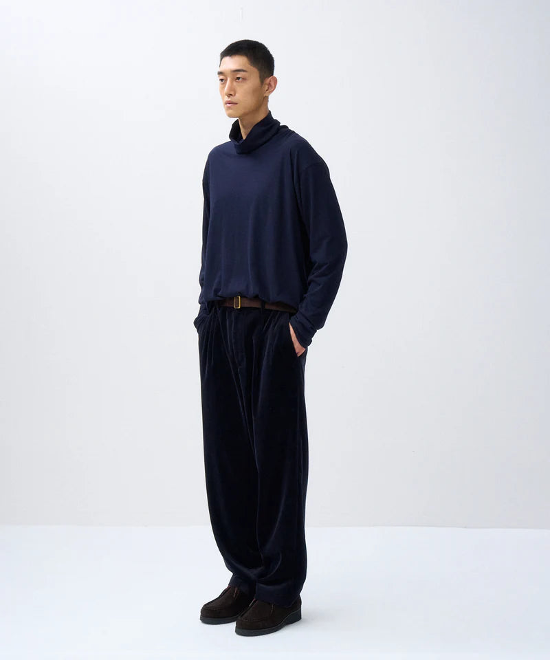 ATON 26AW FRESCA | LAYERED TURTLE NECK PULLOVER