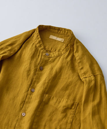 CONFECT / 60リネン ウルシ染め バンドカラーシャツ