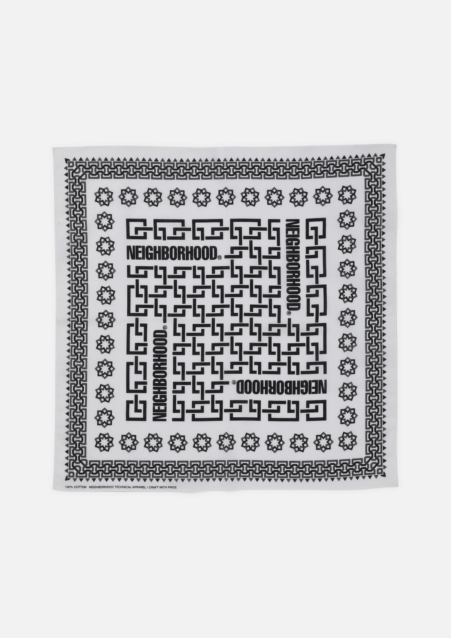 NEIGHBORHOOD 25SS GEOMETRIC PATTERN BANDANA