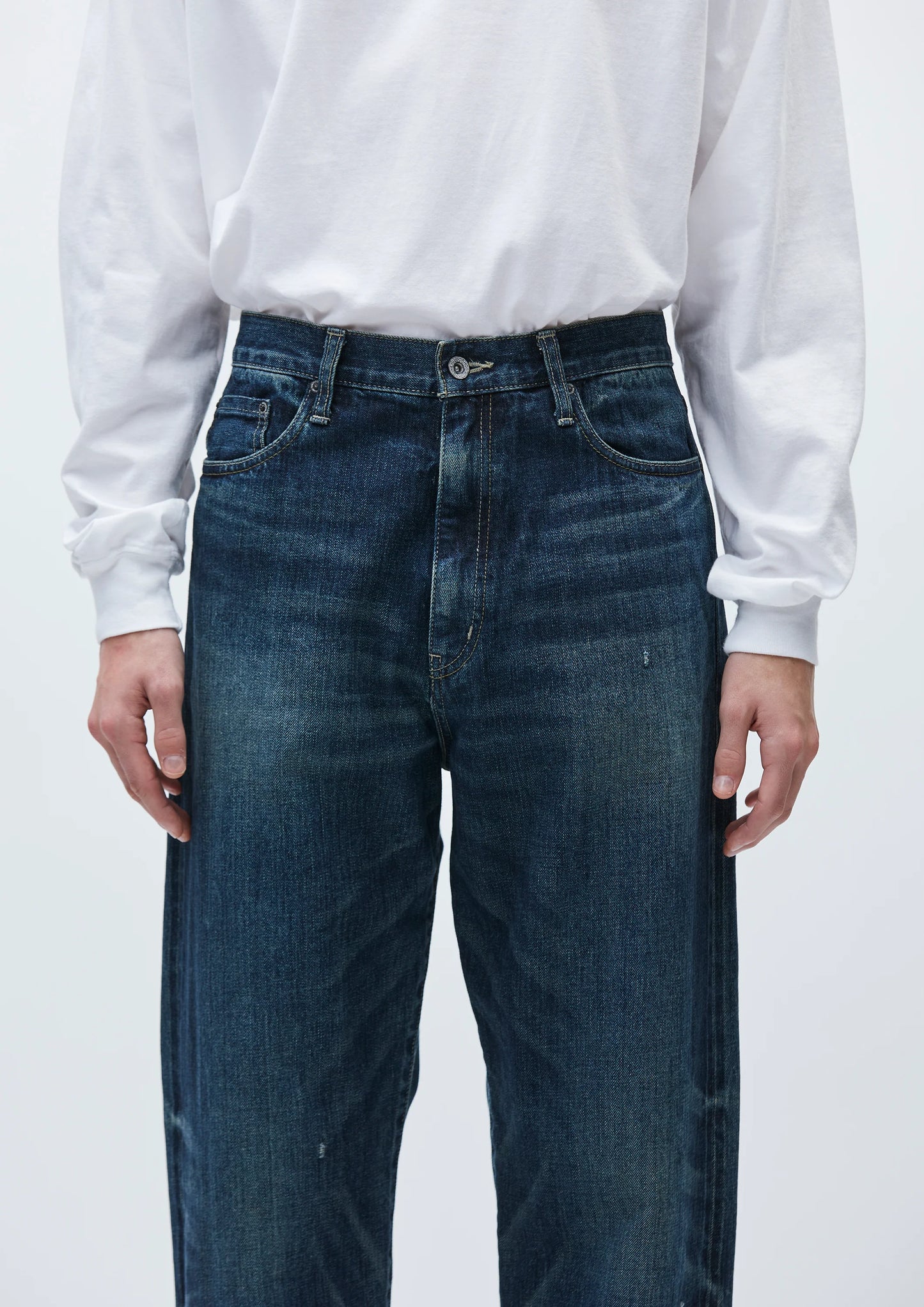 NEIGHBORHOOD 25SS WASHED DENIM DP BASIC PANTS