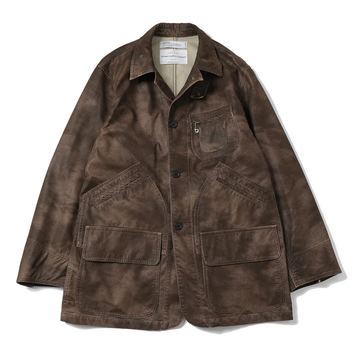 DAIRIKU 25AW Artificial Leather Hunting Jacket