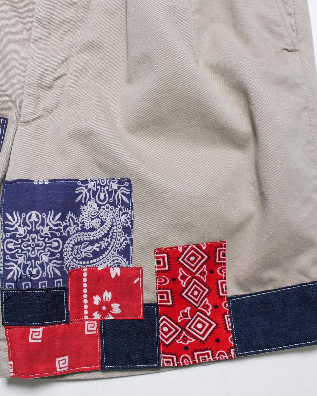BOWWOW 25SS BANDANA REMADE CHINO SHORTS