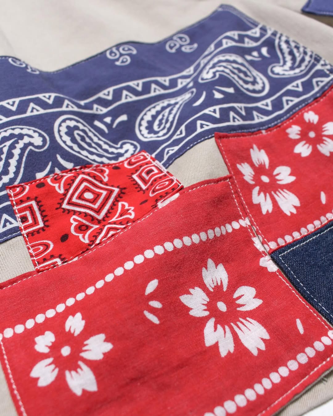 BOWWOW 25SS BANDANA REMADE CHINO SHORTS