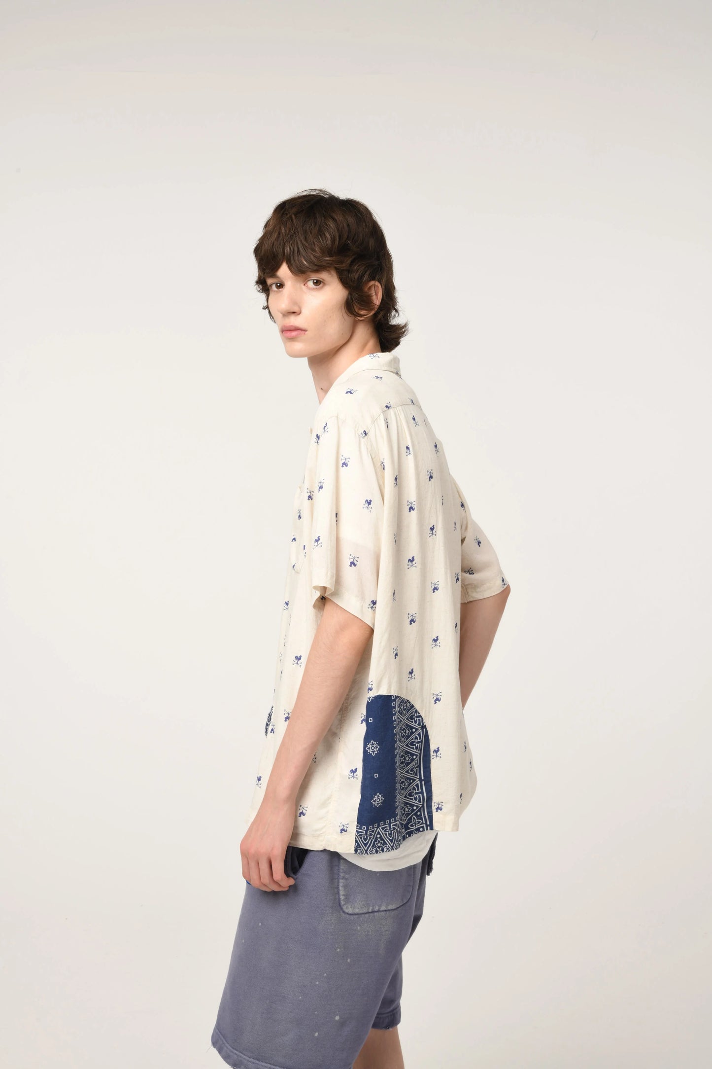 BOWWOW 25SS WEATHERVANE BANDANA REMADE SHIRT