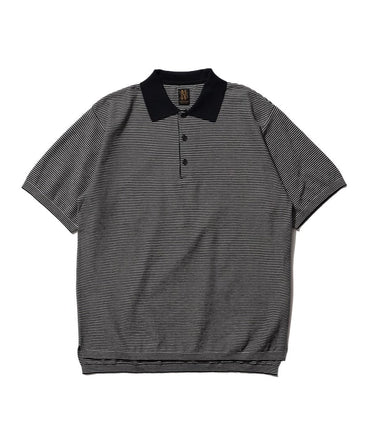 BATONER / 【別注】Knit Polo Shirt Horizontal Stripe