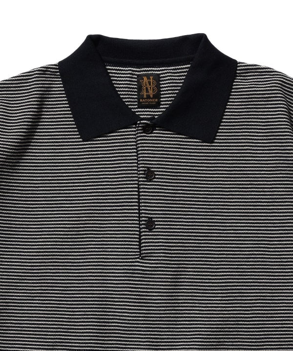 BATONER / 【別注】Knit Polo Shirt Horizontal Stripe