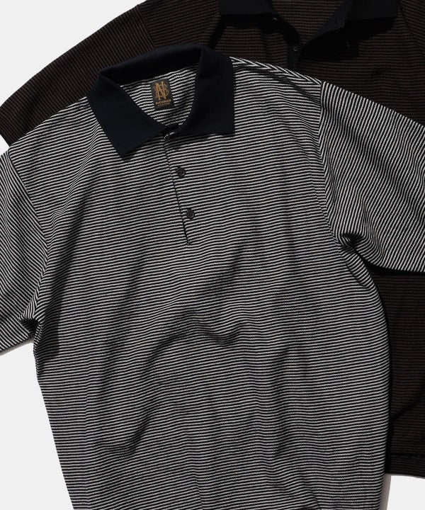 BATONER / 【別注】Knit Polo Shirt Horizontal Stripe