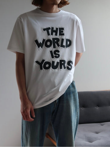 CANTATE 26AW WORLD IS YOURS Tee (Cartoon Letter)