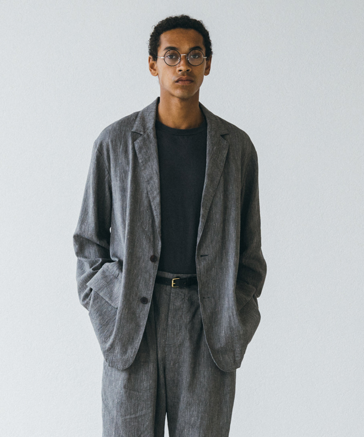 CONFECT / 水撚りリネン 和紙 イージージャケット