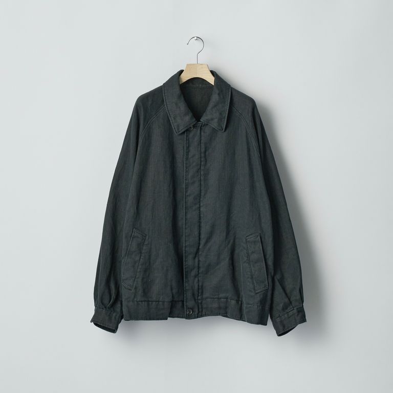 ssstein 25AW Heavy Linen Herringbone Zip Jacket