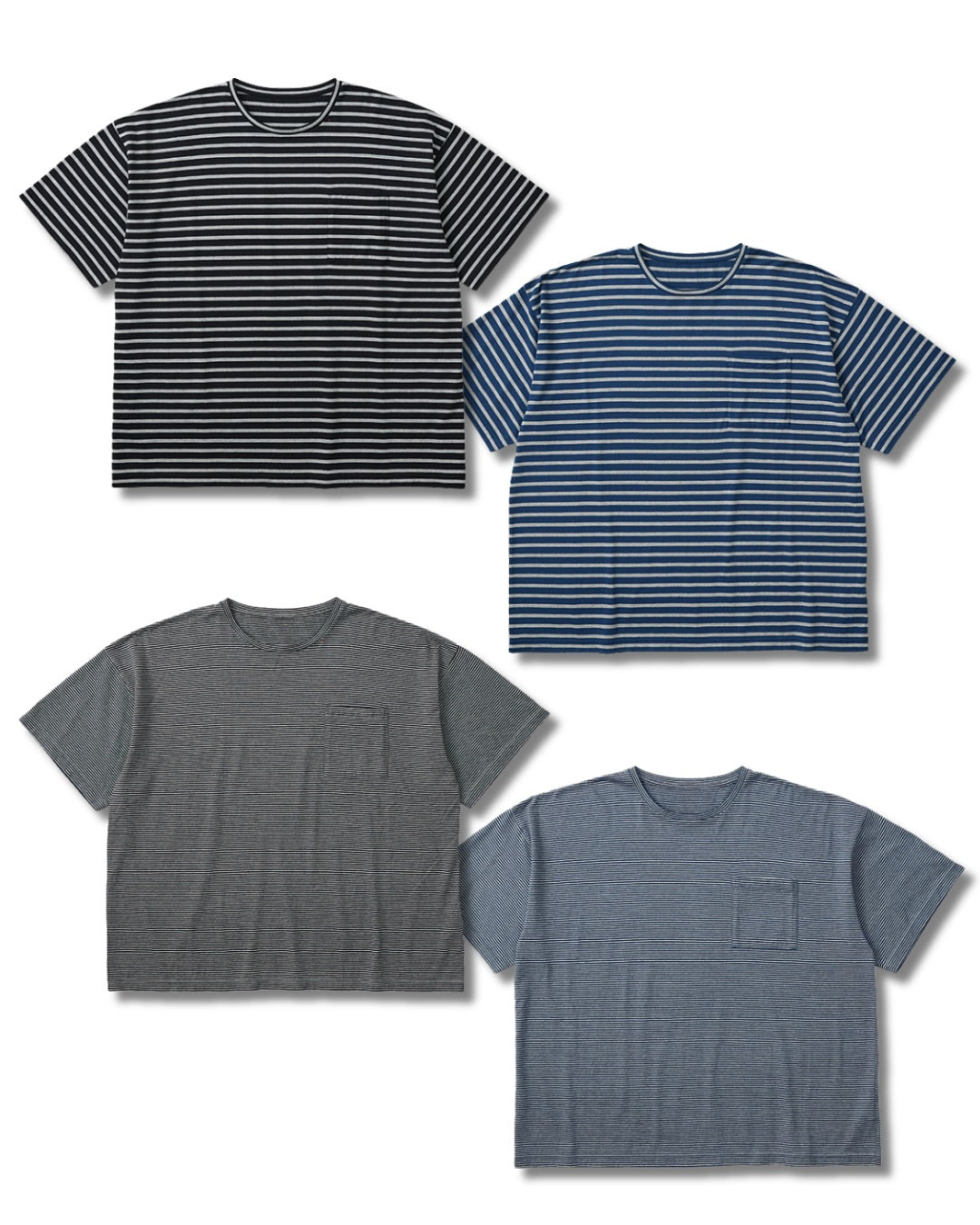 PORTER CLASSIC / H/W BEATNIK BORDER T-SHIRT