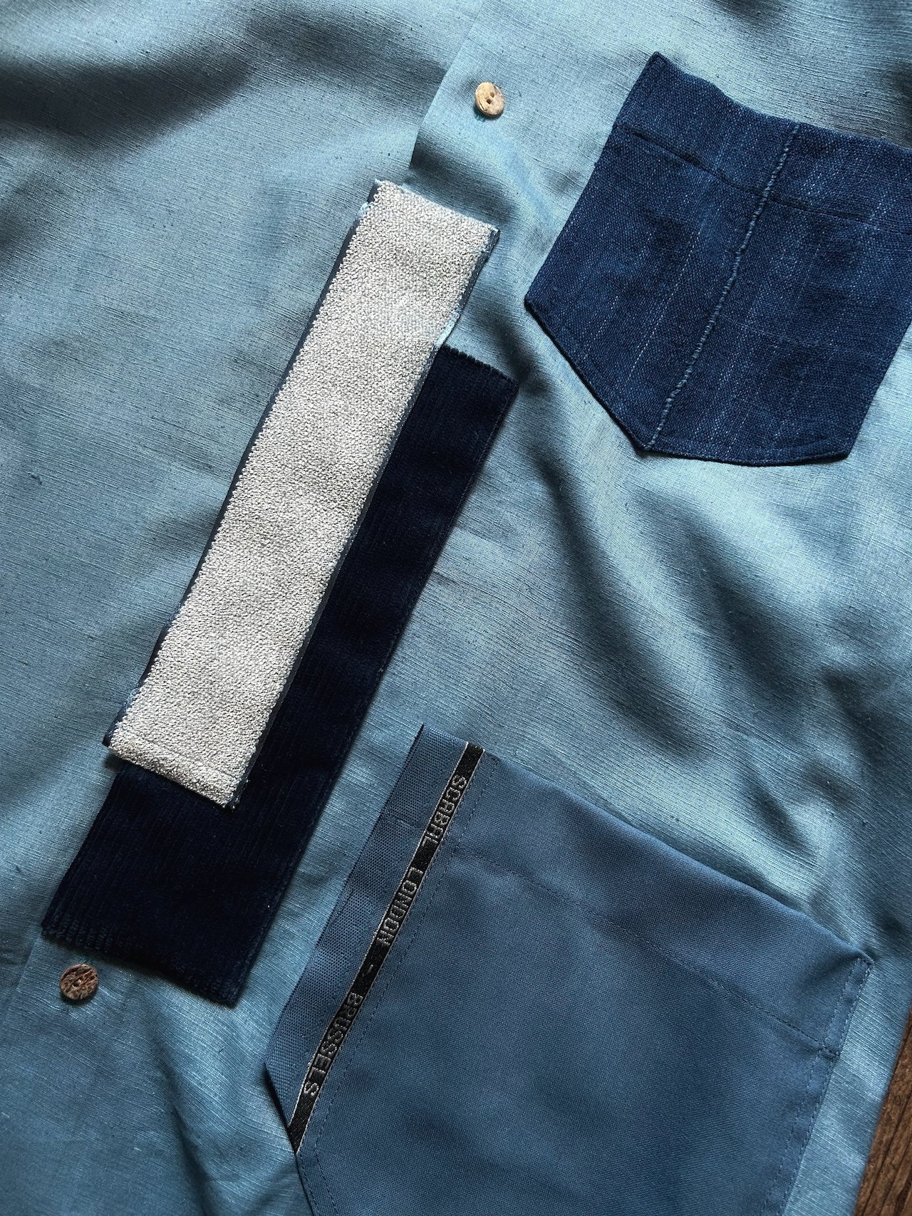 ANSNAM / Patched Shirts Indian Silk