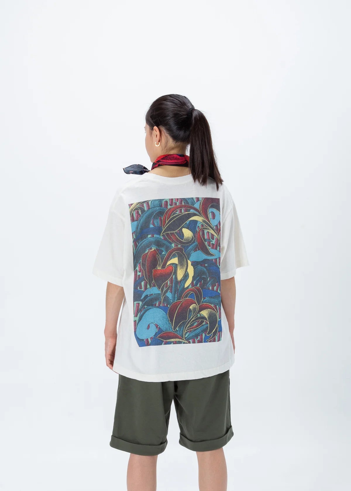 THE INOUE BROTHERS / Organic Cotton and Hemp T-shirt "Pistachio Hana-bi"