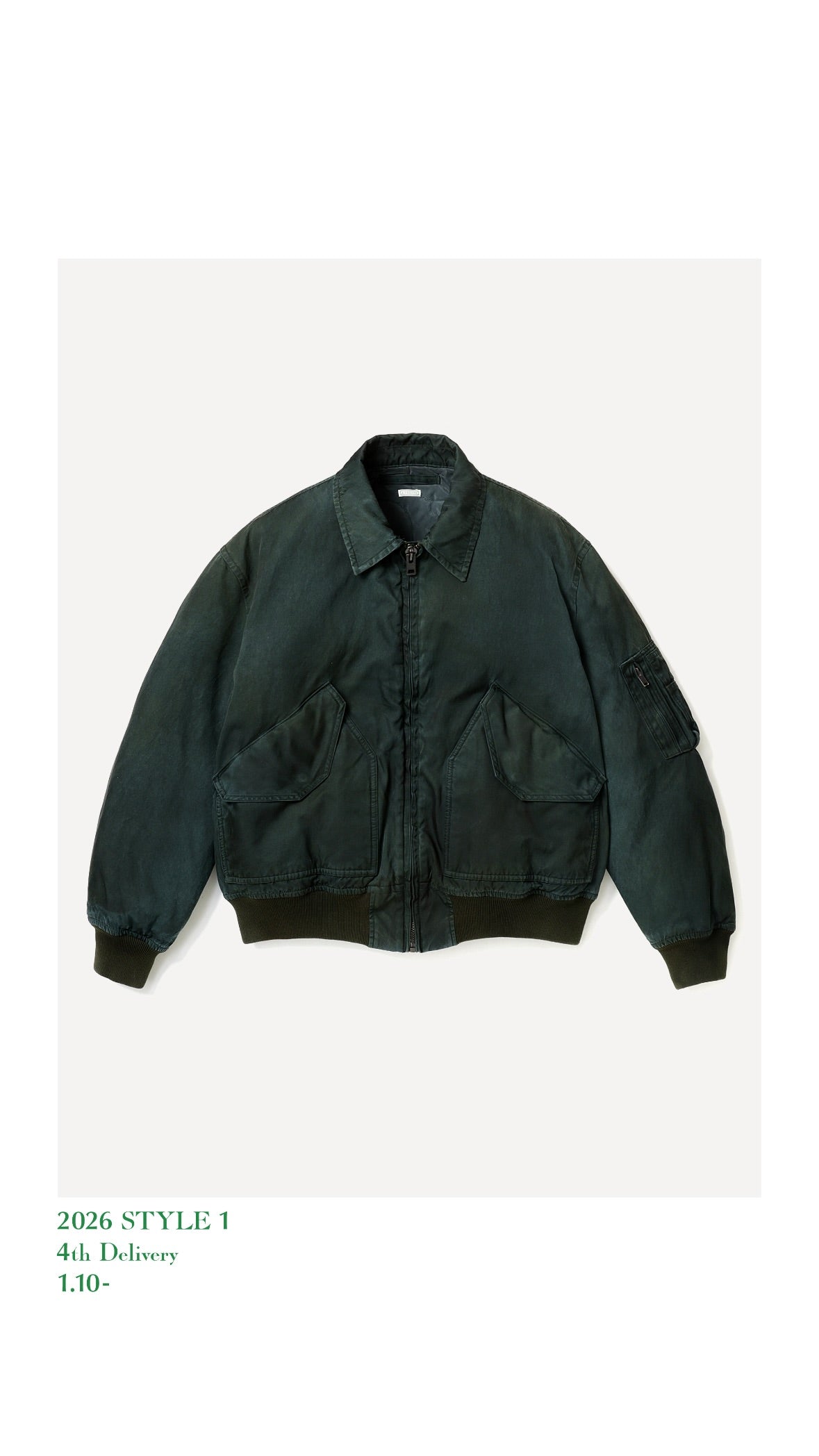 A.PRESSE 26SS Vintage Silk CWU-45 Flight Jacket
