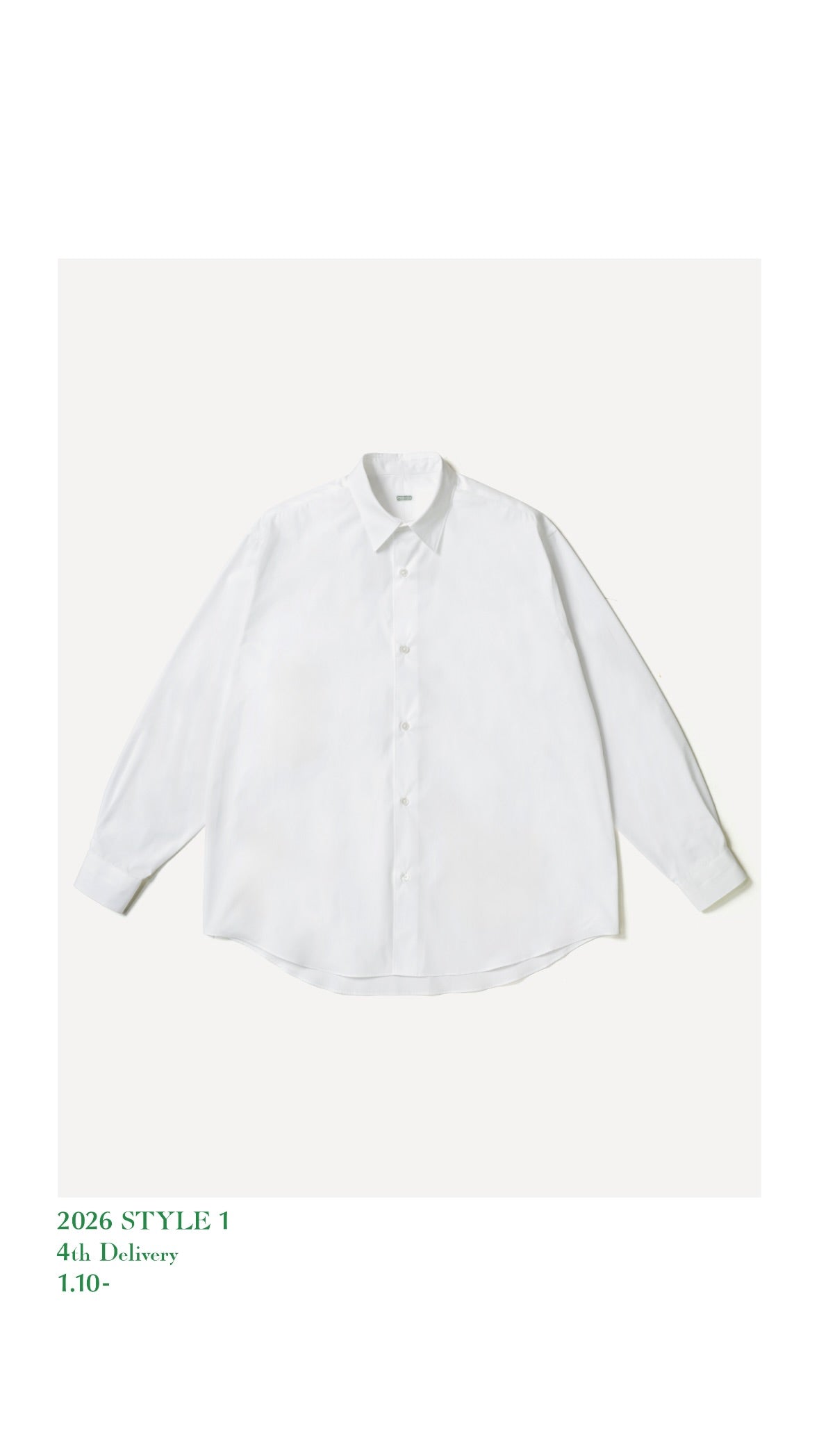 A.PRESSE 26SS Regular Collar Shirt
