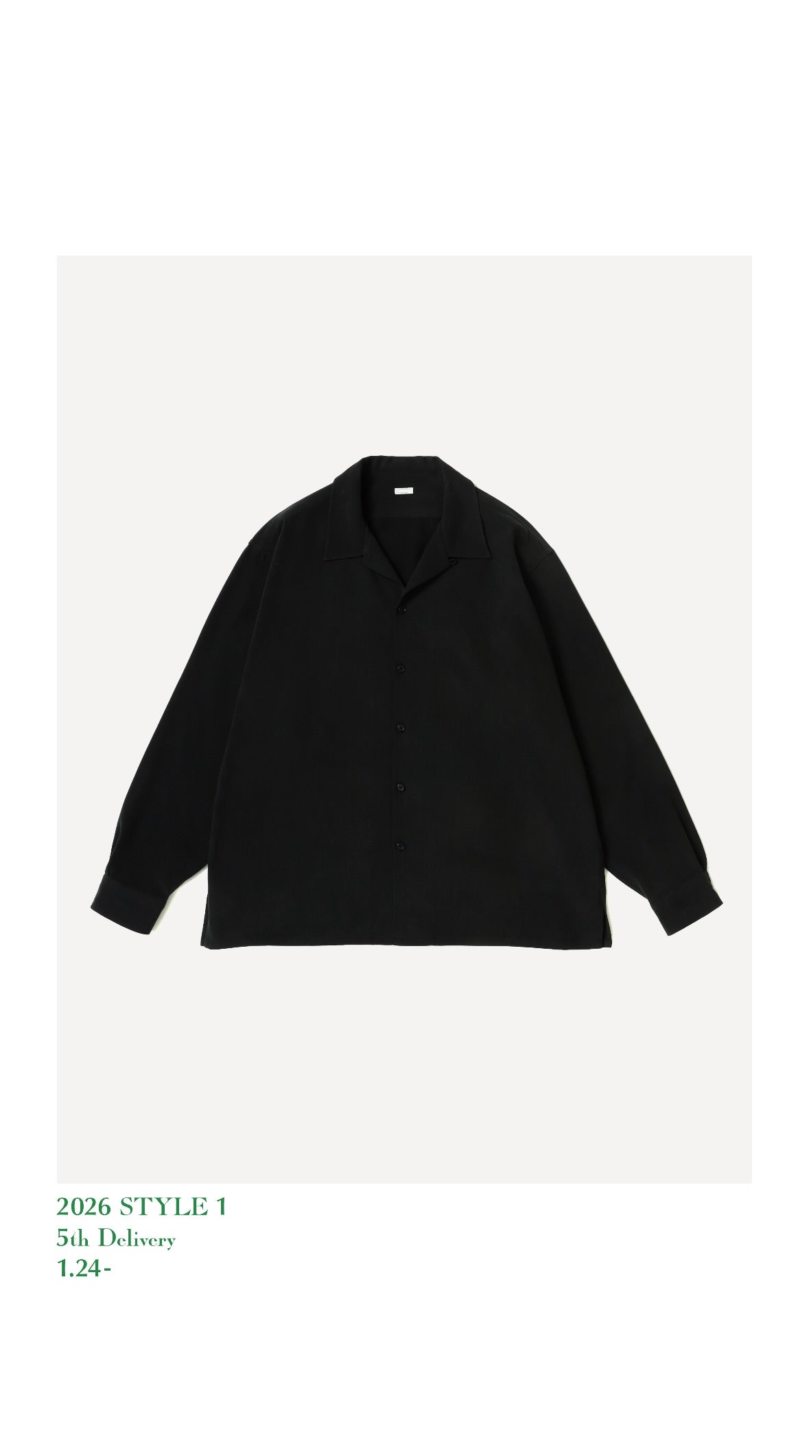 A.PRESSE 26SS Cotton Silk Pique Loop Collar Shirt