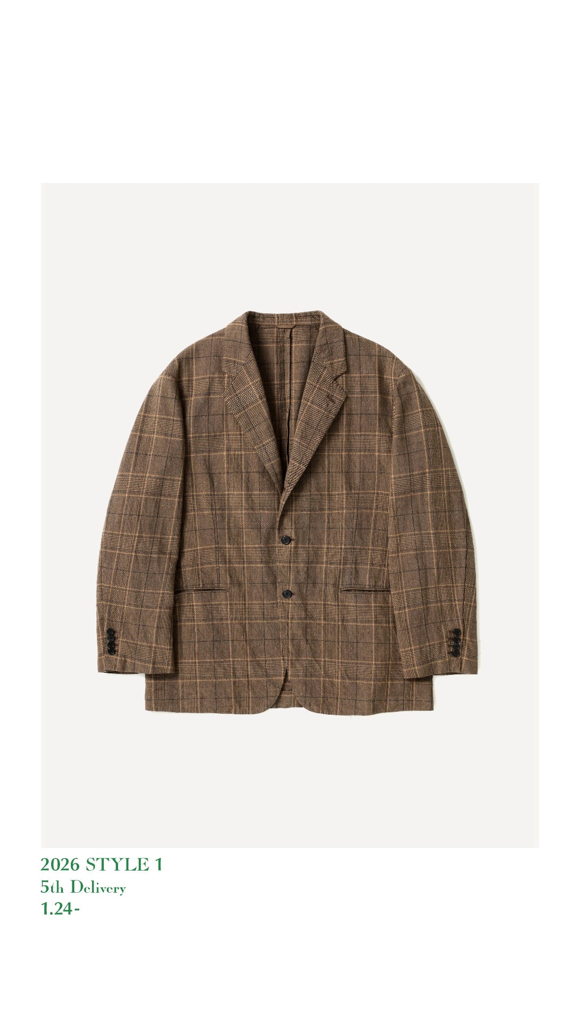 A.PRESSE 26SS Washed Wool Linen Jacket