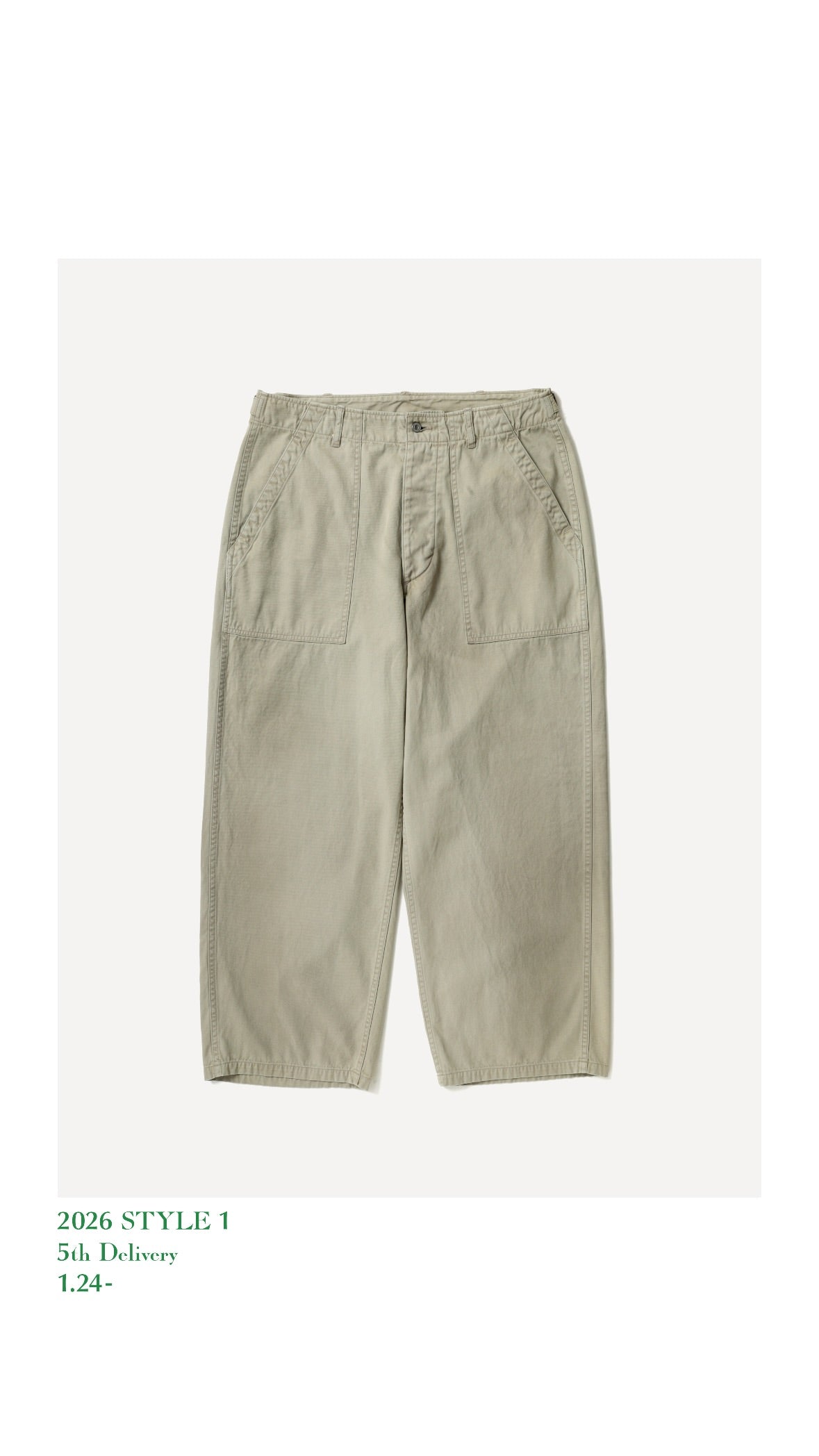 A.PRESSE 26SS Vintage Utility Pants