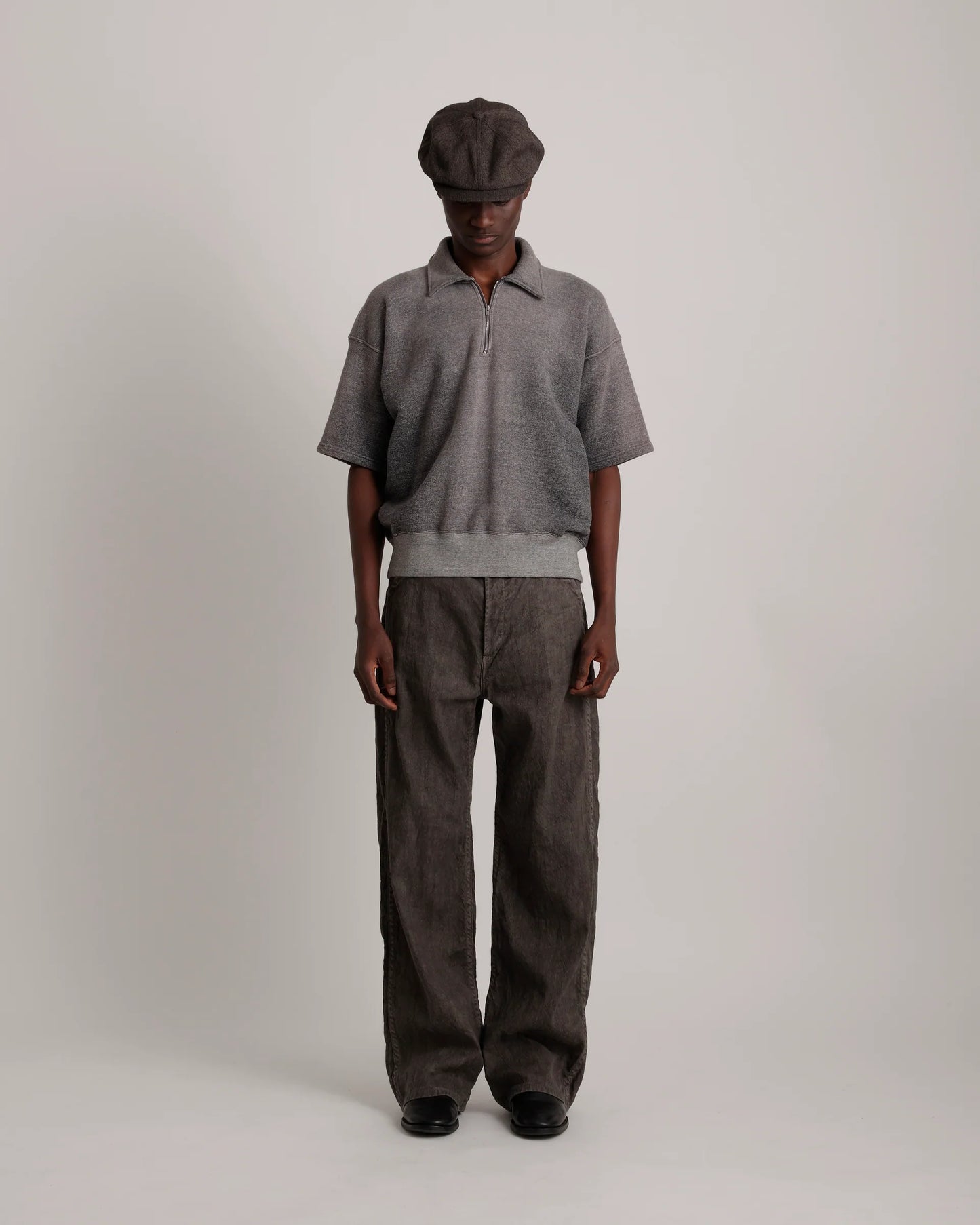 T.T 26SS LOT.621 HALF ZIP S/S SWEAT SHIRT