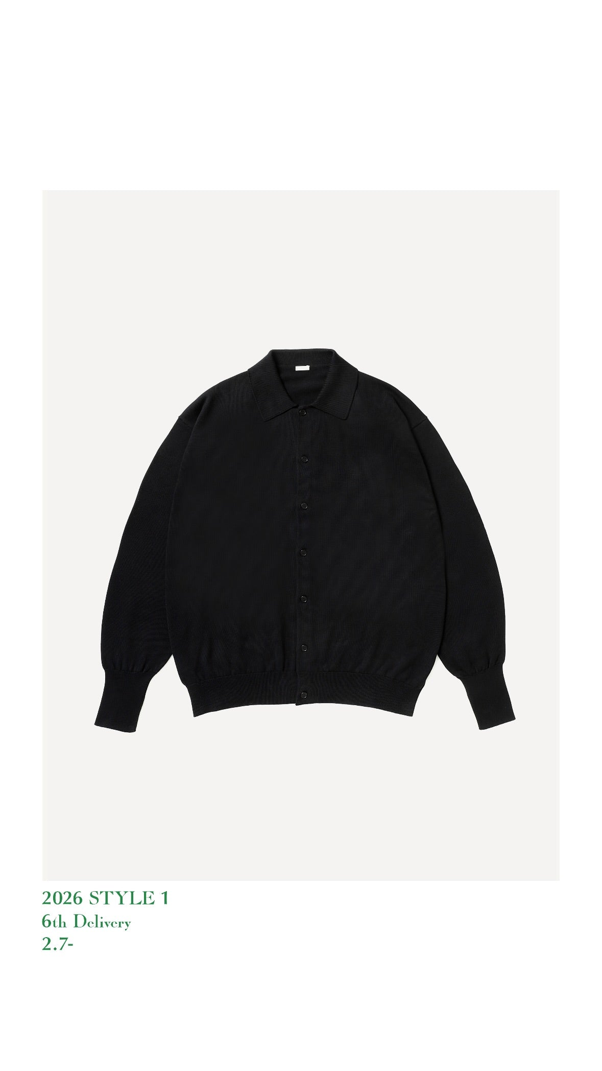 A.PRESSE 26SS Cotton Knit Polo Collar Cardigan