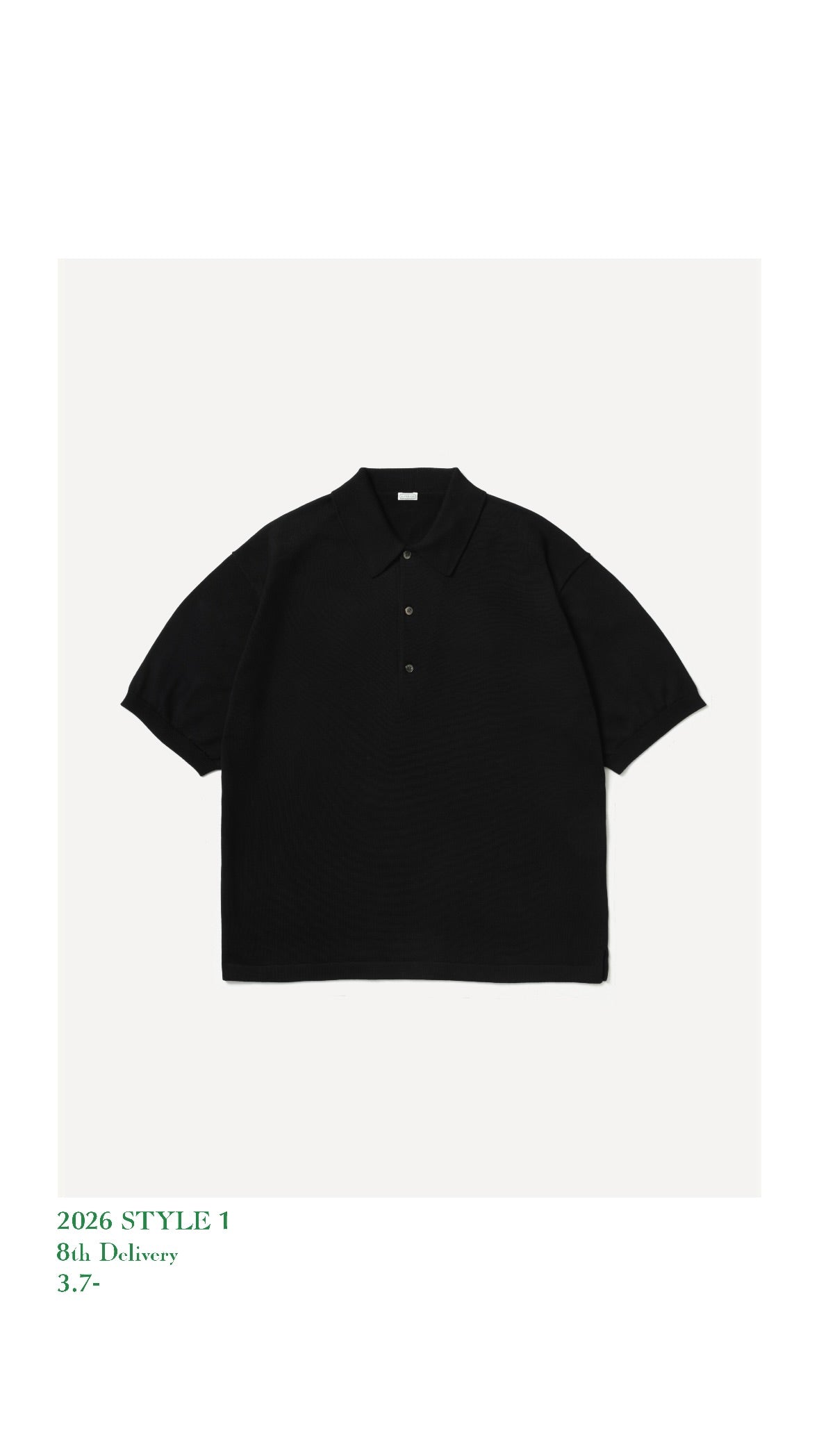 A.PRESSE 26SS Cotton Knit S/S Polo Shirt