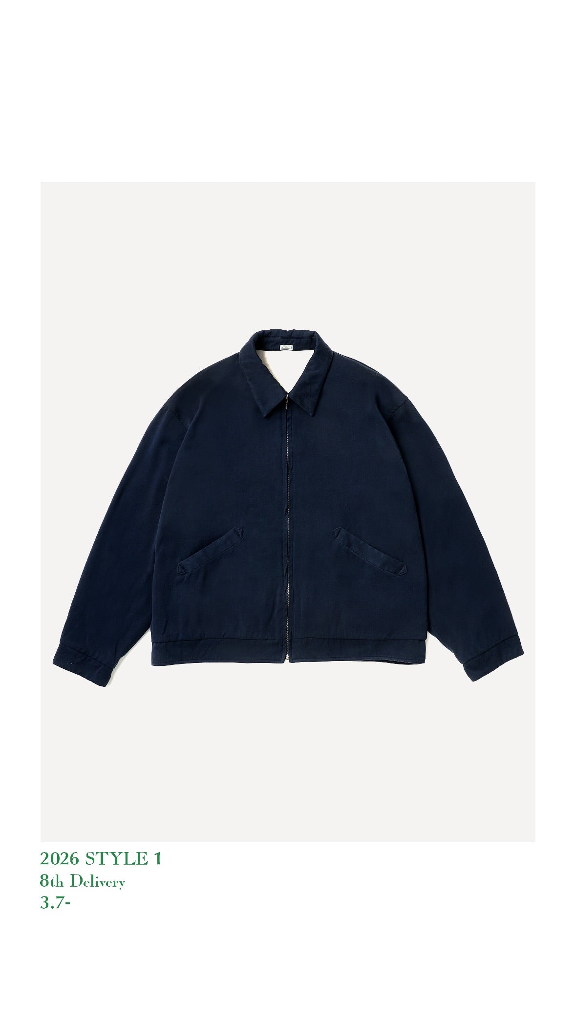 A.PRESSE 26SS Washed Silk Rayon Gabardine Jacket