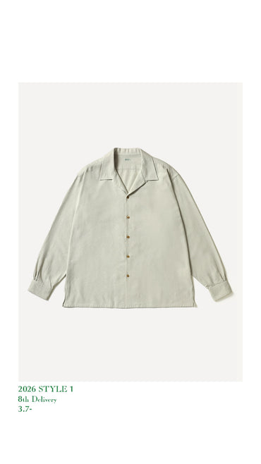 A.PRESSE 26SS Silk Nep Loop Collar Shirt