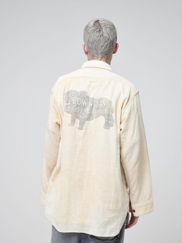 BOWWOW 26SS THE BOW WOW JOURNAL GAUZE SHIRT AGED