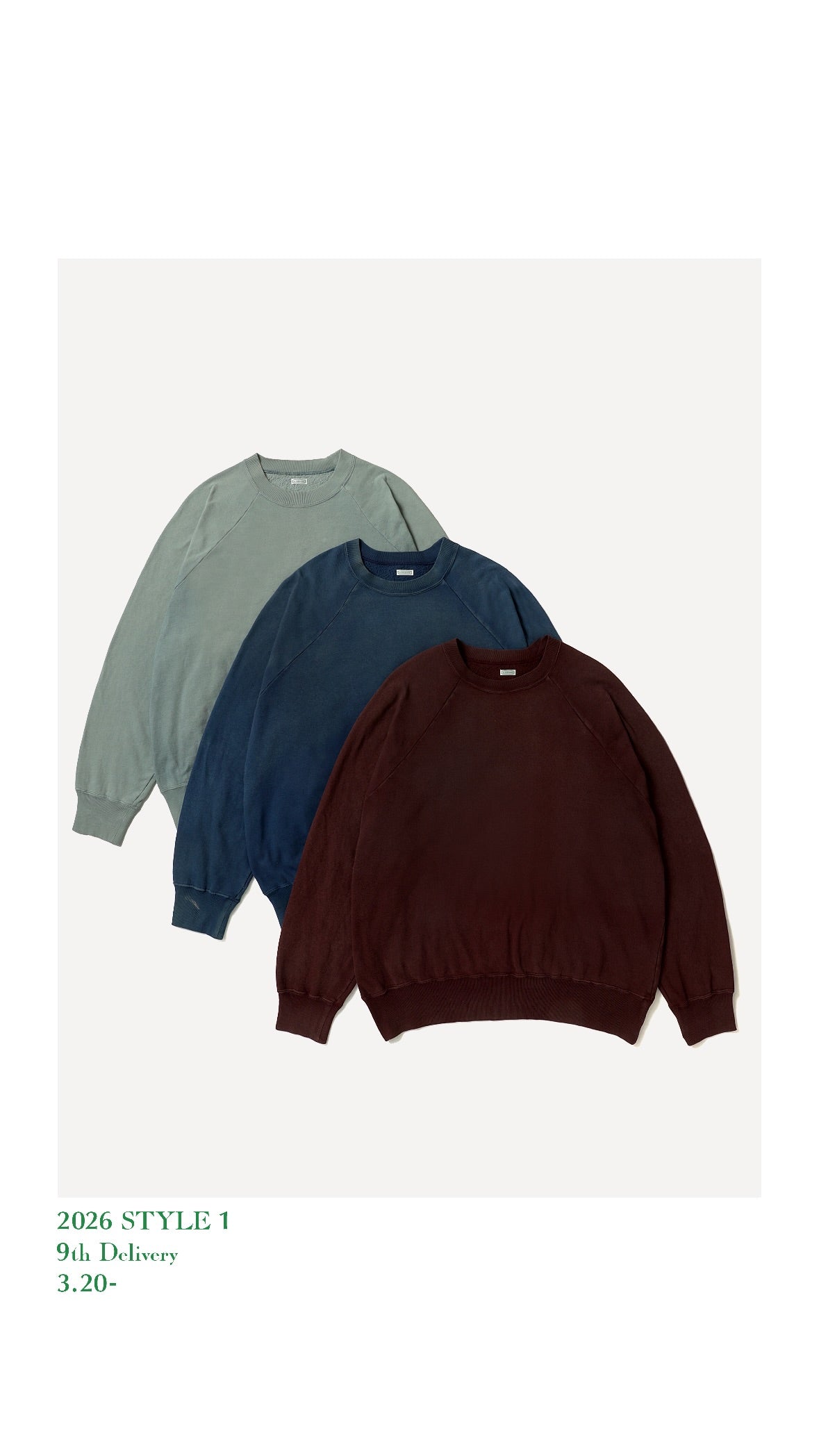 A.PRESSE 26SS Vintage Light Weight Sweatshirt
