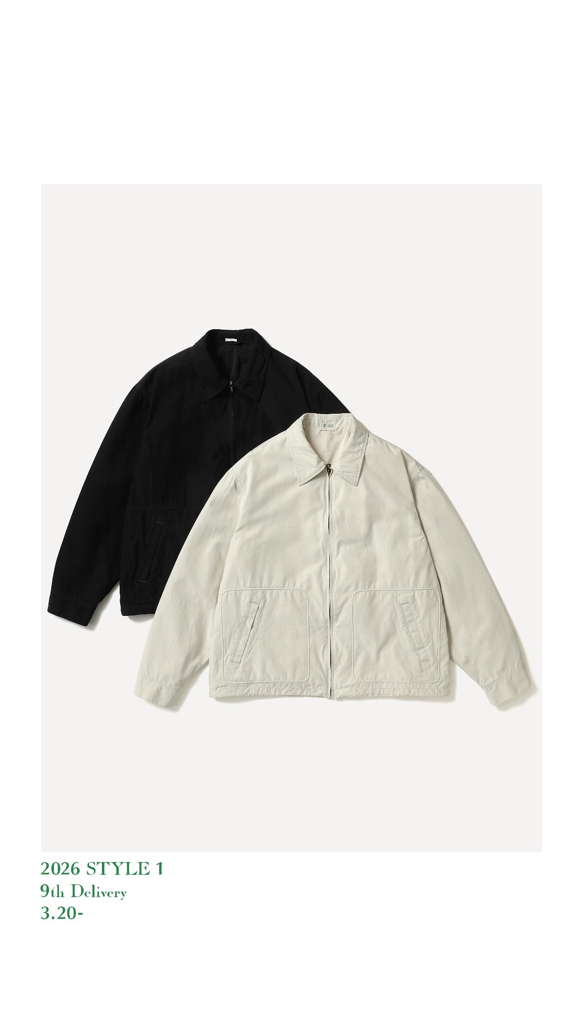 A.PRESSE 26SS Cotton Silk Back Gabardine Coach Jacket – Vintage