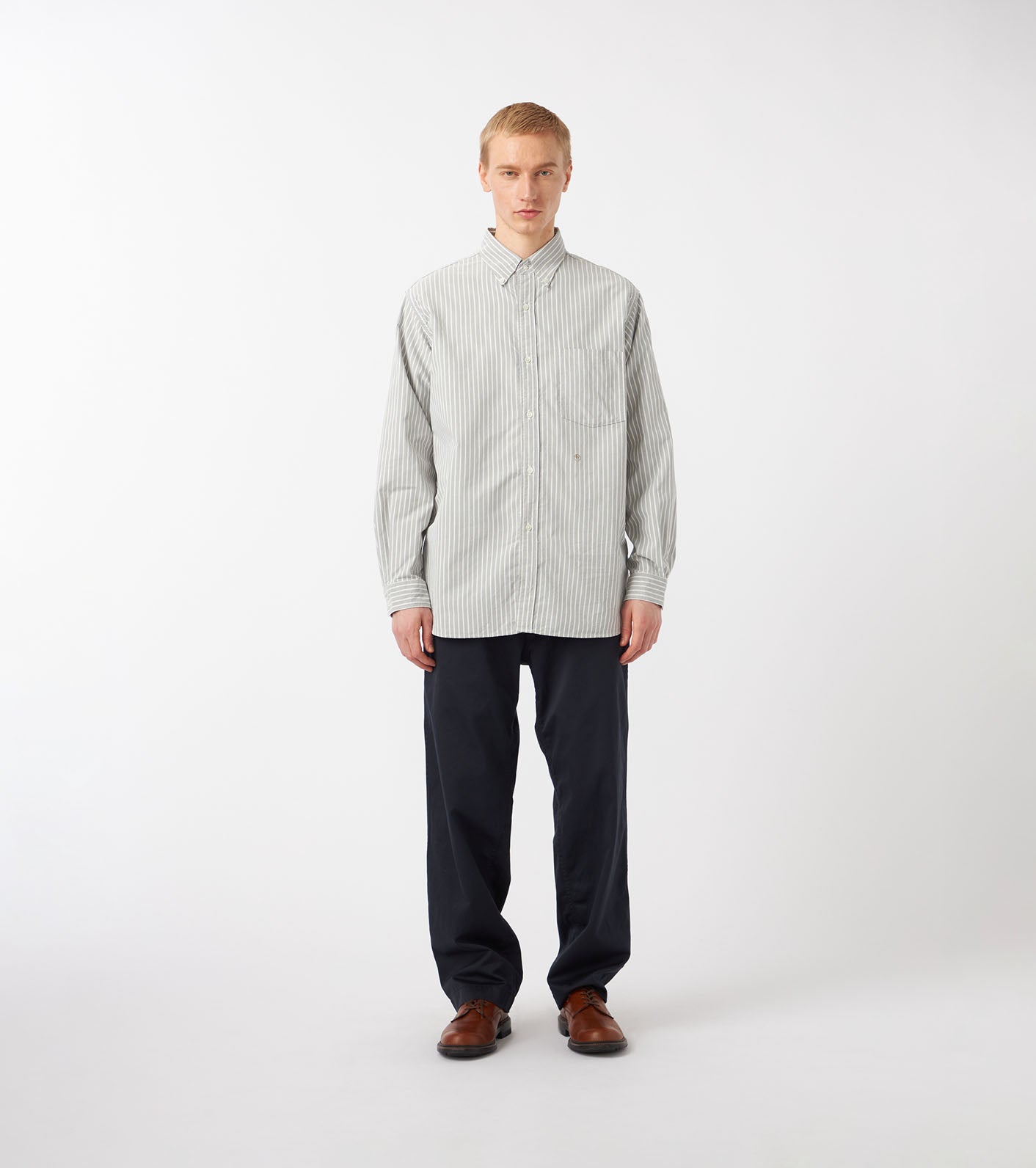 nanamica 25AW Button Down Stripe Wind Shirt