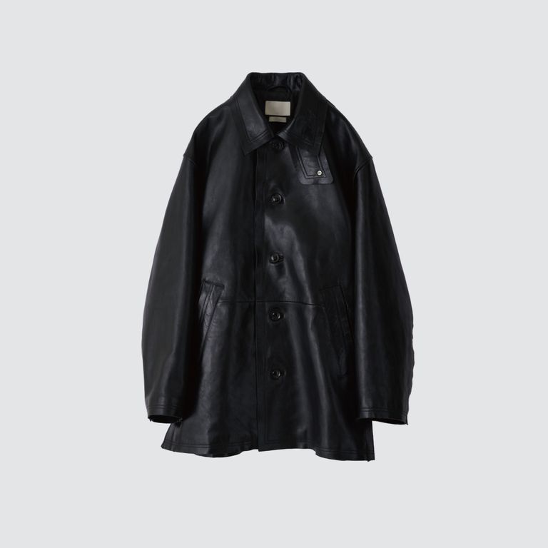 YOKE / Cut-Off Leather Car Coat