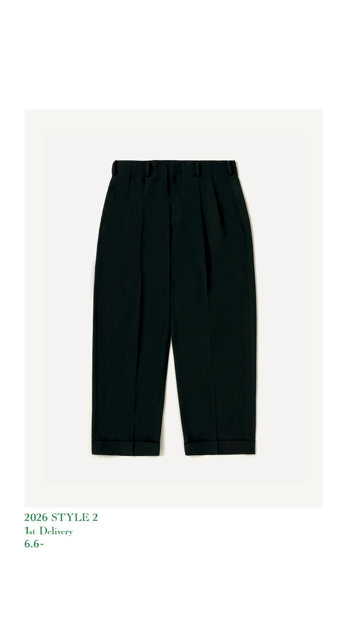 A.PRESSE 26AW Wool Rayon Wide Trousers