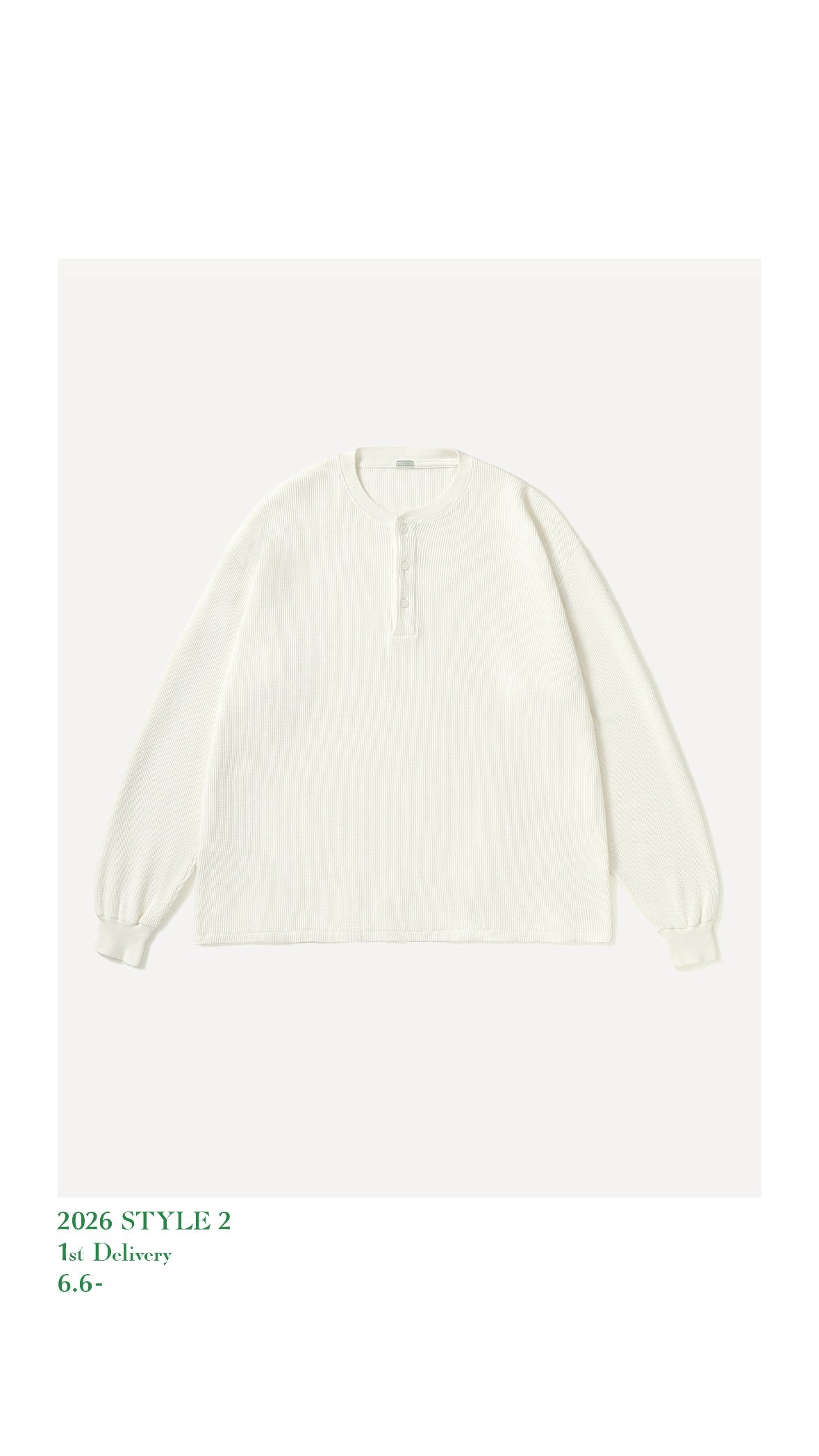 A.PRESSE 26AW Cashmere Blend Waffel L/S Henley Neck Shirts