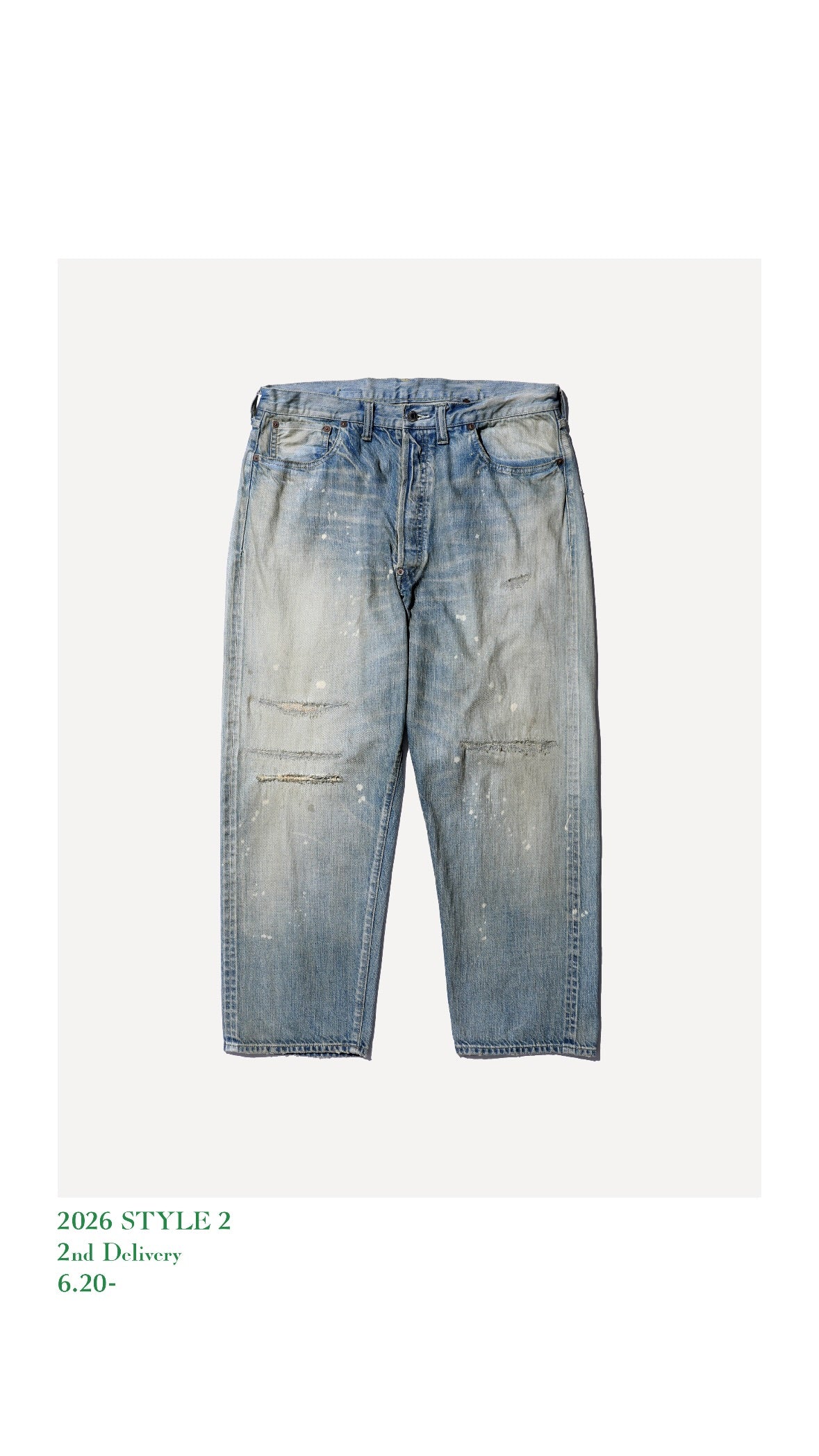 A.PRESSE 26AW No.37 Washed Wide Denim Pants